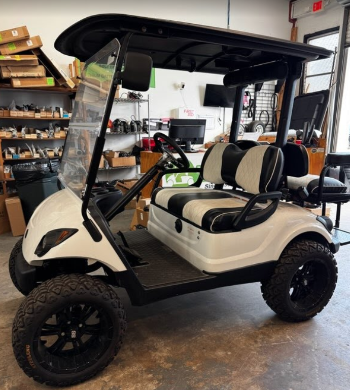 STREET LEGAL USED YAMAHA ELECTRIC 4-PASSENGER GOLF CAR