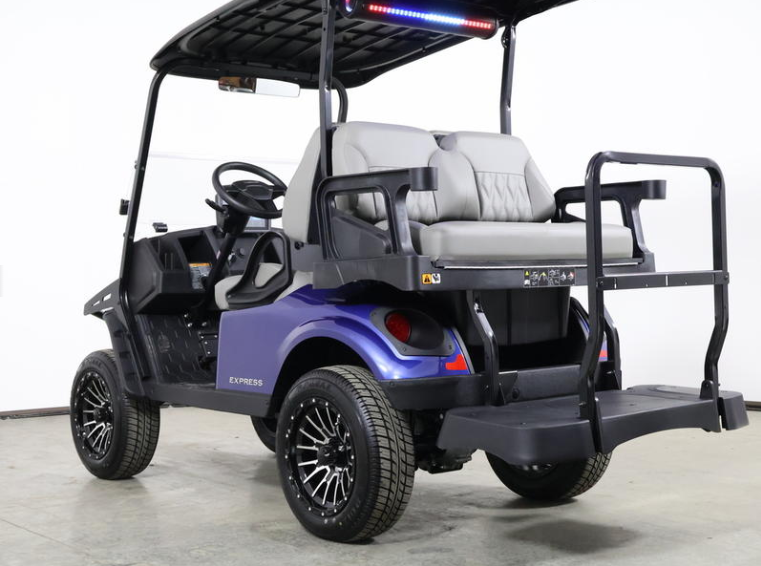 2026 E-Z-GO® Express 4 XTL Electric Blue 13.5 HP EFI Gas Lifted Golf Cart - Image 5