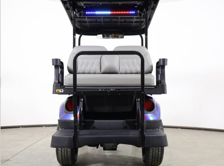 2026 E-Z-GO® Express 4 XTL Electric Blue 13.5 HP EFI Gas Lifted Golf Cart - Image 4