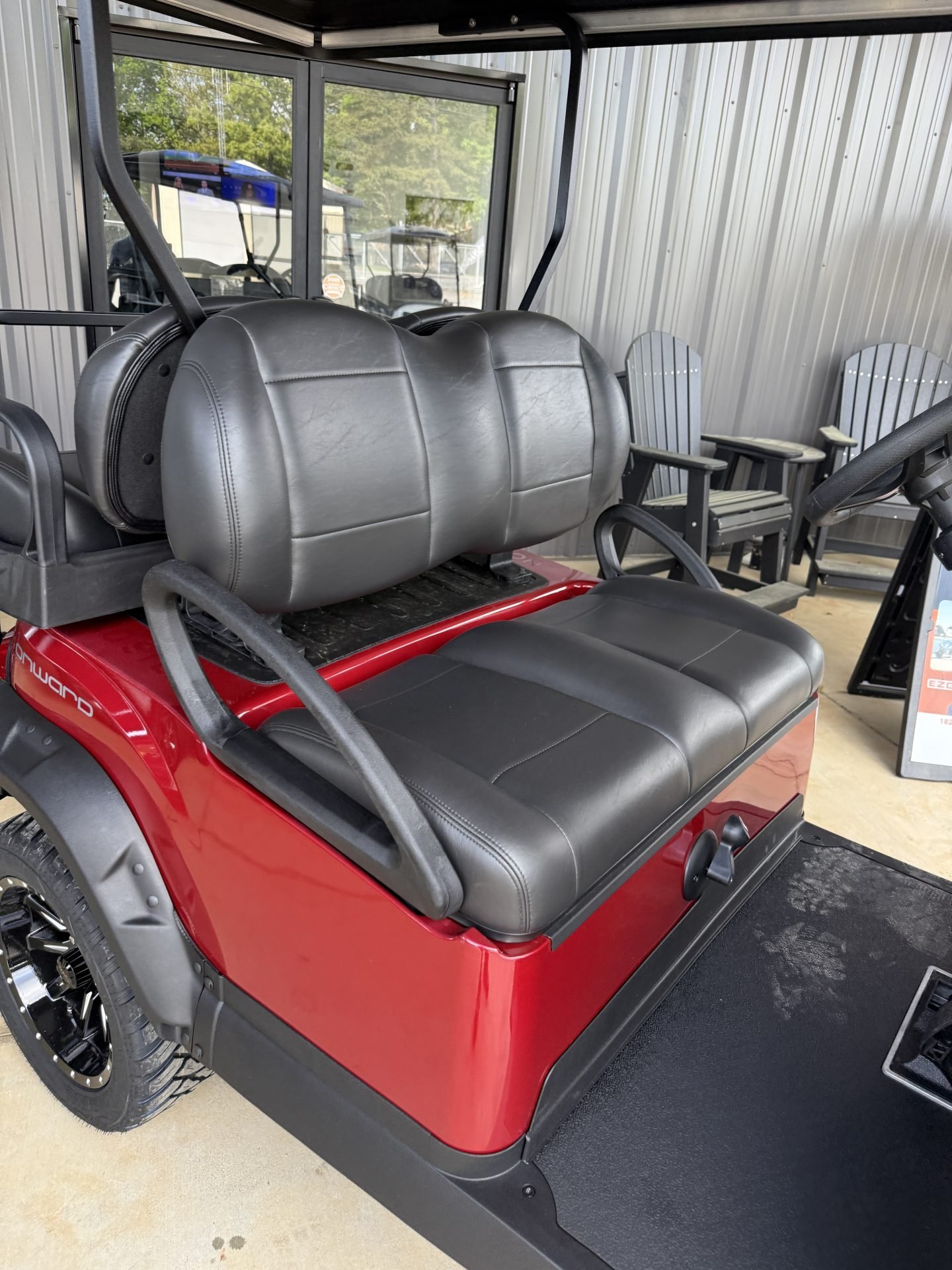 2027 Club Car Onward Lifted 4-Passenger Gas Golf Cart | Red - Image 8