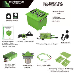 Alternative view of 105AH 38 Volt Professional Kit BE10538M “MINI” “HIGH OUTPUT GOLF CART LITHIUM BATTERIES”
