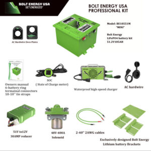 Alternative view of 105AH 51 Volt Professional Kit BE10551M “MINI” “HIGH OUTPUT GOLF CART LITHIUM BATTERIES”