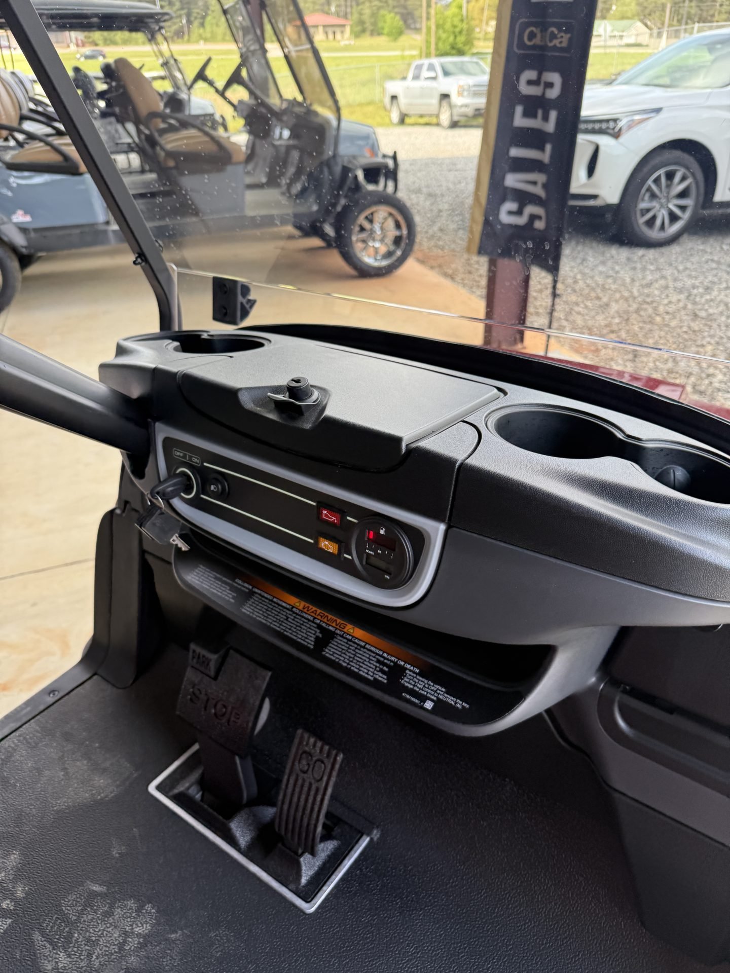 2027 Club Car Onward Lifted 4-Passenger Gas Golf Cart | Red - Image 5