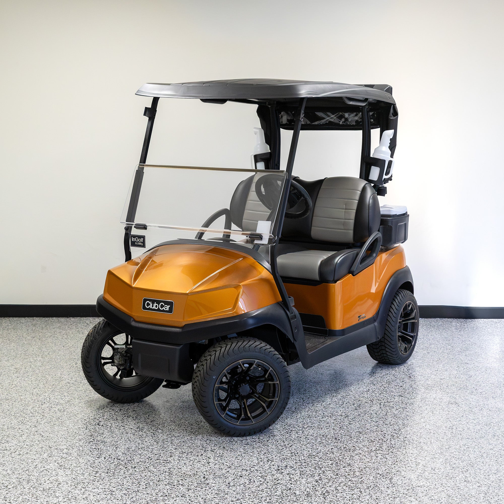 Refurbished 2021 Club Car Tempo Lithium Golf Cart - Atomic Orange - Image 2