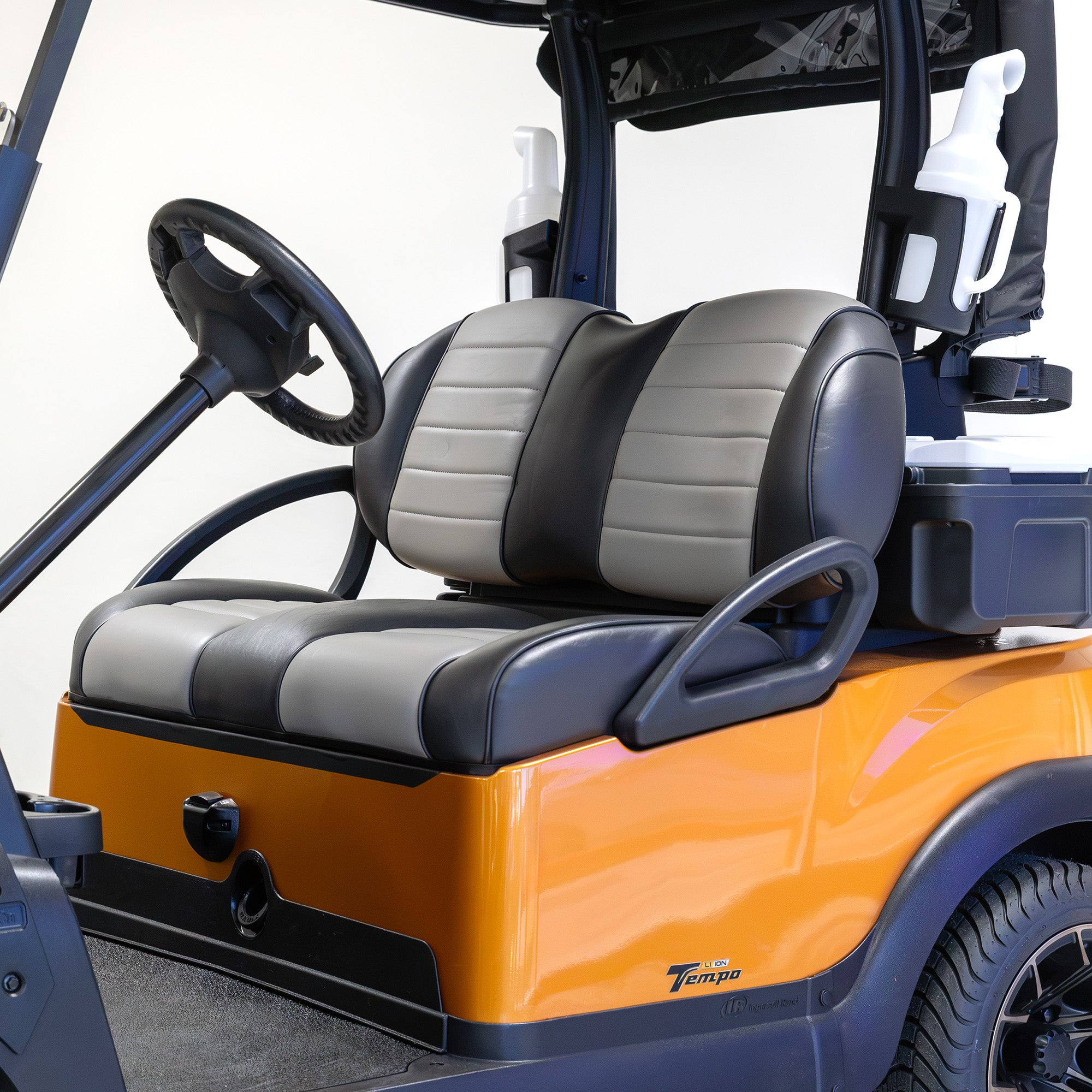 Refurbished 2021 Club Car Tempo Lithium Golf Cart - Atomic Orange - Image 3